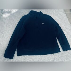 Boys Vineyard Vines Navy Blue 1/4 Zip Sweater Sweatshirt Size 5 Quarter Zip